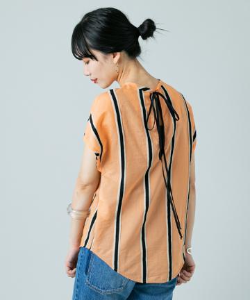(TELA) ストライプブラウス