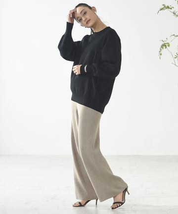 【セットアップ可】和紙混ニットパンツ