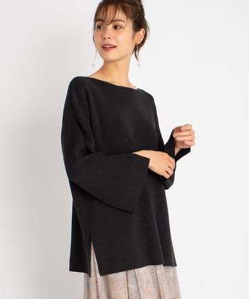 和紙混ベルスリーブニット