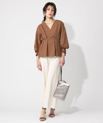 【手洗い可】ケーブルジャガードイージーパンツ