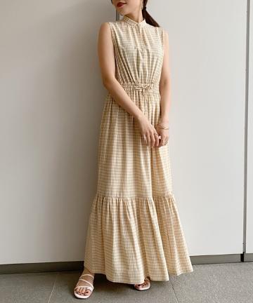 【Awfully】チェックロングワンピース