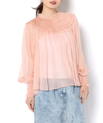 【ULLA JOHNSON】シースルー長袖ブラウス