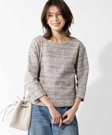 【手洗い】ツイードドッキングブラウス
