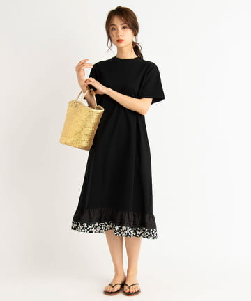 【洗える・MUVEIL(ミュベール)】マルチパターンジャージーワンピース