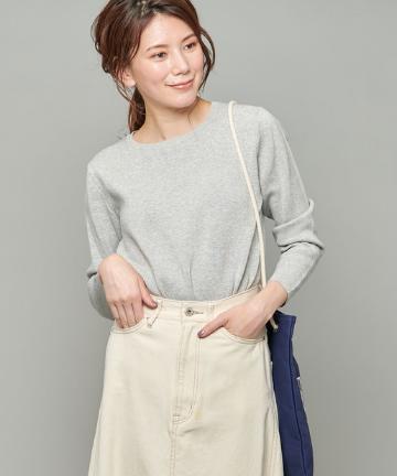 【洗える】機能糸ニットプルオーバー