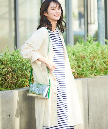 【ORCIVAL(オーシバル)】リネンノーカラーコート