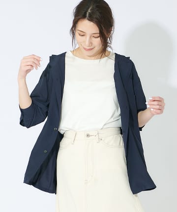 【ORCIVAL（オーシバル）・手洗い可】フード付きシャツ