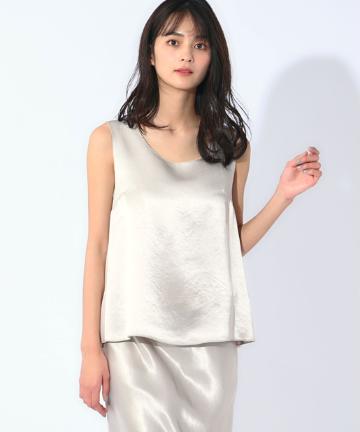 ヴィンテージサテンノースリーブブラウス