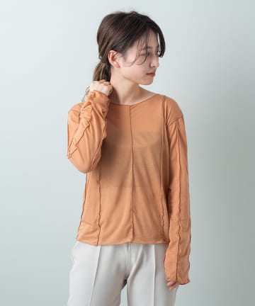 ストレッチシアーパイピングプルオーバー