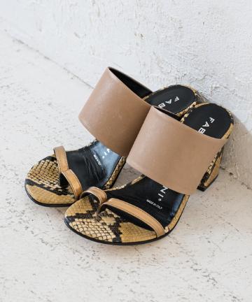 【FABIO RUSCONI】パイソンチャンキーサンダル