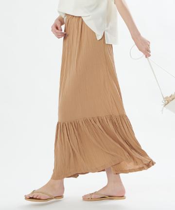 クリンクルジャージ切替スカート