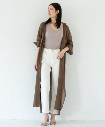 ガーゼマキシシャツワンピース