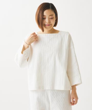 ストライプジャガードプルオーバー