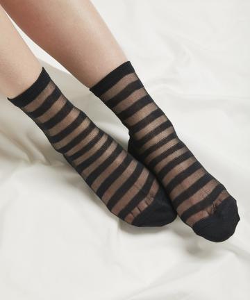 シースルーボーダーソックス(WOMENS)/靴下
