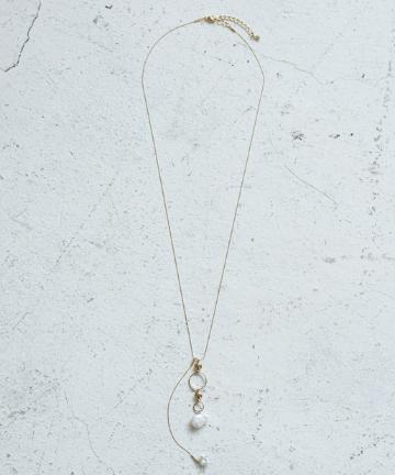 スライド淡水パールネックレス