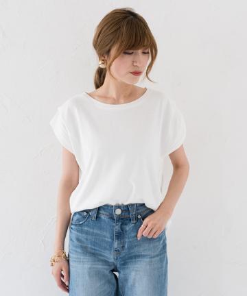 袖タックカットソー