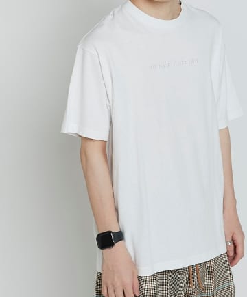 USAコットンロゴ刺繍OE天竺Tシャツ