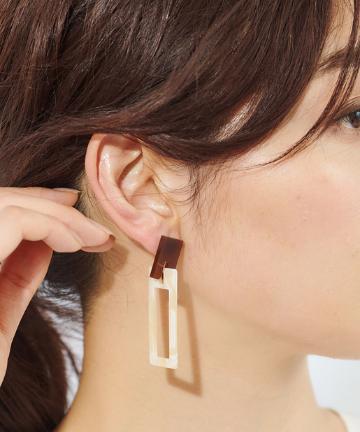 マーブルクリアピアス