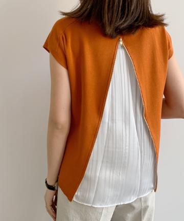 フレンチバックZIPニット