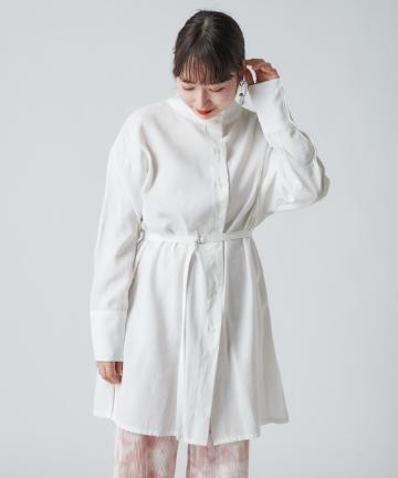 ハイネックロングシャツ