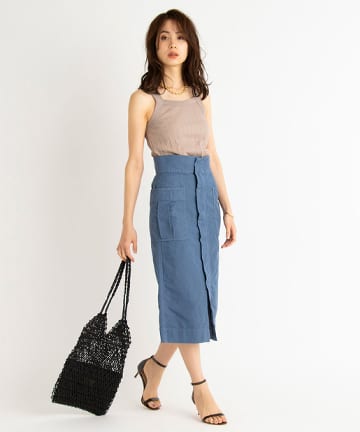 【手洗い可・CURRENTAGE(カレンテージ)】WORKタイトスカート