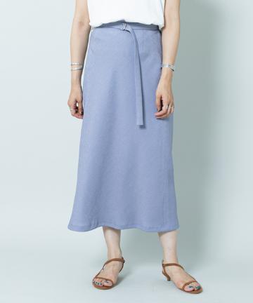 フェイクリネンナロースカート