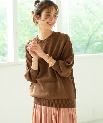 コットン100シルエットニット