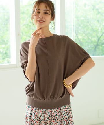 【手洗い可】コットン混ワイドニット