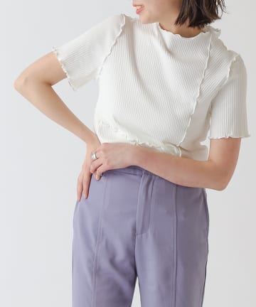 ランダムテレコリブメローリンキング半袖Tシャツ
