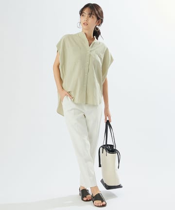 【手洗い可・XSサイズ~】綿麻オックススティックパンツ