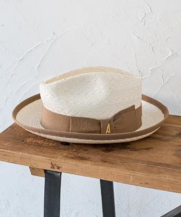 【ADRIAN HATS】 ホワイトストローハット