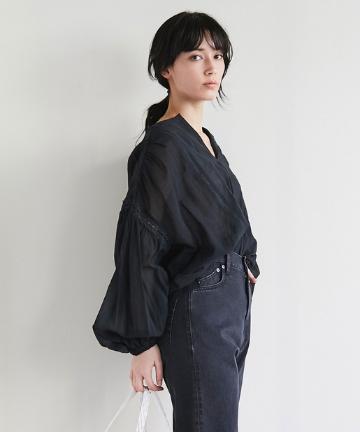 コットンシフォンブラウス