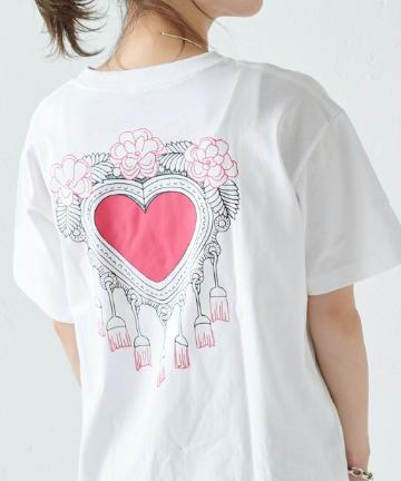バックハートプリントTee
