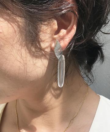 2WAYクリアバーピアス