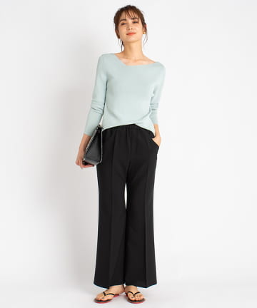 【洗える】ドライタッチフレアパンツ