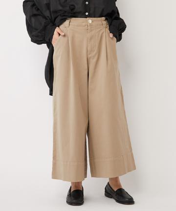 チノストレッチタックワイドパンツ