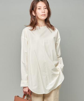 【手洗い可】バックシャンチュニックブラウス