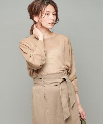 【手洗い可】シースルーニット