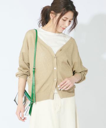 【手洗い可】度違い天竺2wayカーディガン