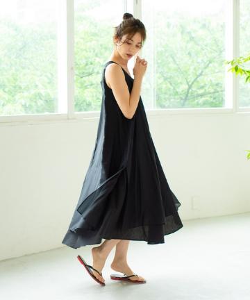 【LANDWARDS(ランドワーズ)】キャミソールレイヤードワンピース