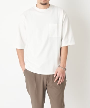 【MADE IN JAPAN / 日本製】ポンチポケット付5分袖Tシャツ