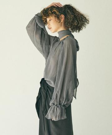 ボウタイギャザーブラウス【オンラインストア限定商品】