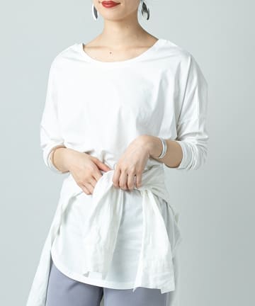バックシャン2WAYシルケットカットソー