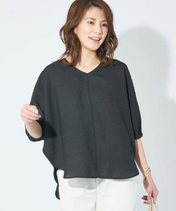 【手洗い可】リネンライクブラウス