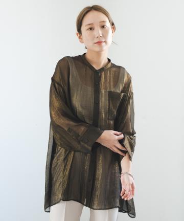 シャイニーシフォンビッグシャツ