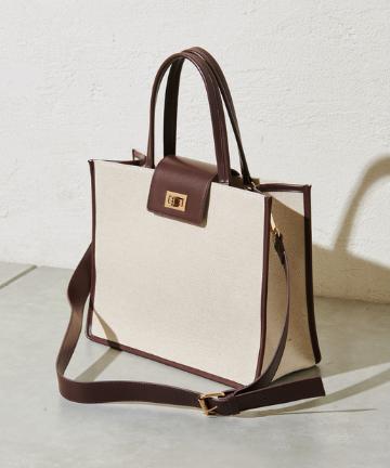 loti EC限定BAG  キャンバスコンビスクエアバッグ