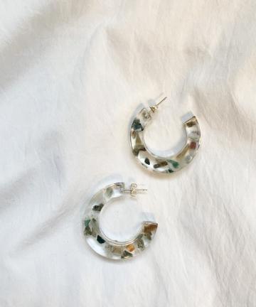 ボタニカルフープピアス