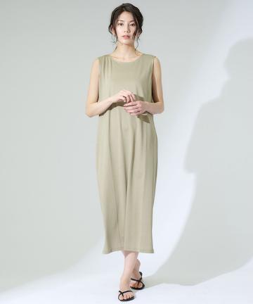 【手洗い可】ノースリロングカットソーワンピース