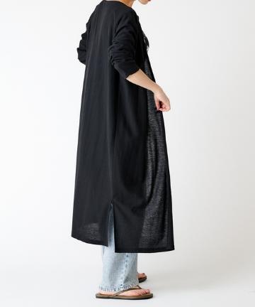 UVカット梨地ロングカーディガン