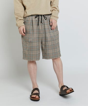 チェック柄ショートシェフパンツ